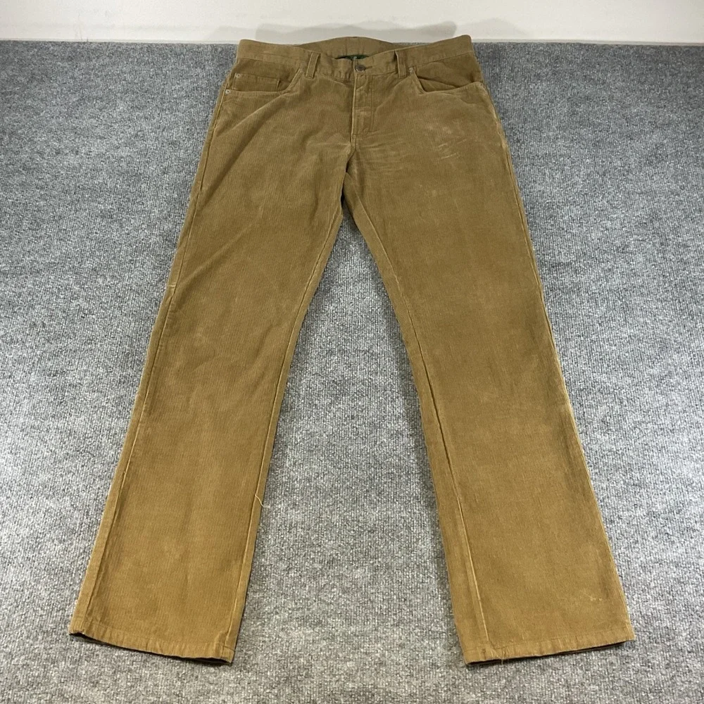Woolrich Corduroy Pants Mens 34x34 Brown Straight Leg Cotton Casual Outdoor